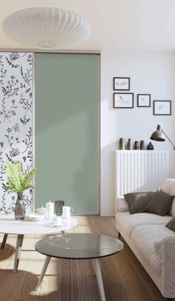 porte-de-placards-floraison-et-vert-olive